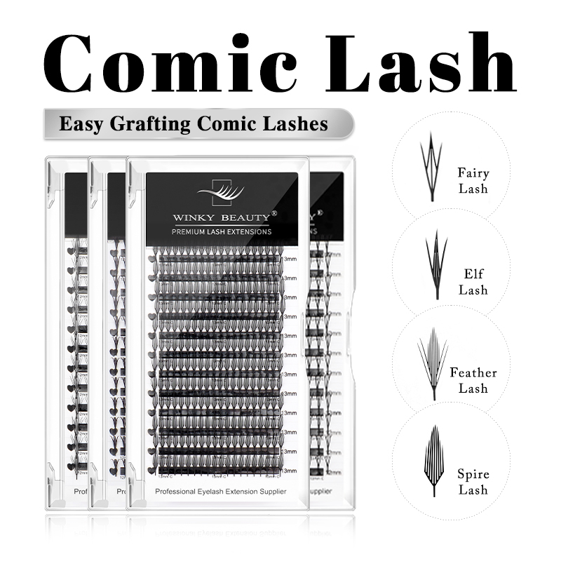 Anime Cosplay Lashes - Winky Beauty Premade Narrow Spire Fairy