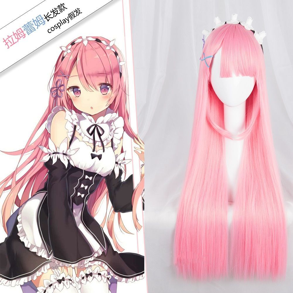 Re Zero Ram & Rem Cosplay Wig  - Anime Cosplay Rem ulasan dan harga