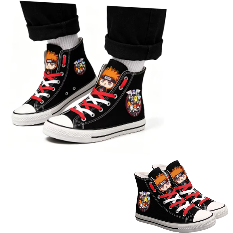 Naruto Uzumaki High-Top Canvas - Anime Cosplay Ideas Girl ulasan dan harga