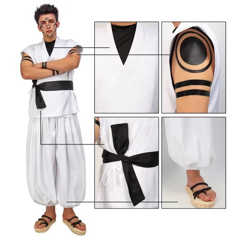 Ryomen Sukuna Cosplay Costume  - Anime Cosplay Jujutsu Kaisen ulasan dan harga