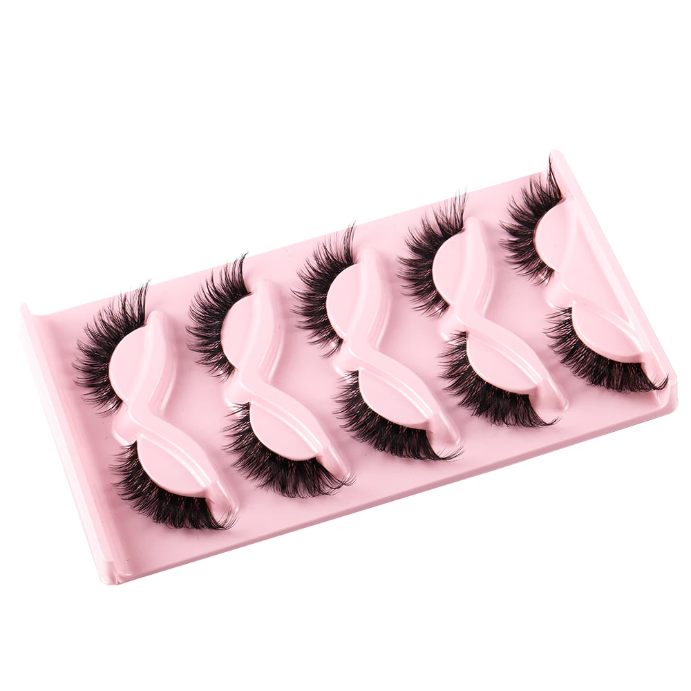 Cat Eye 5 Pairs 3D Natural Fal - Anime Cosplay Lashes ulasan dan harga