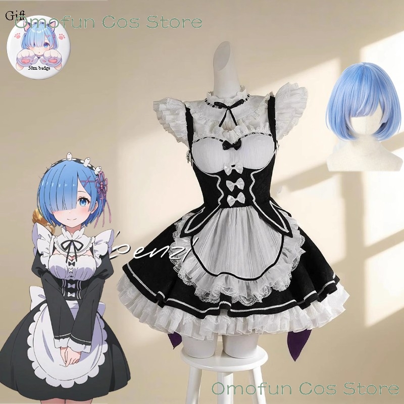 Re: 0 Rem Remu Cosplay Dress C - Anime Cosplay Rem ulasan dan harga