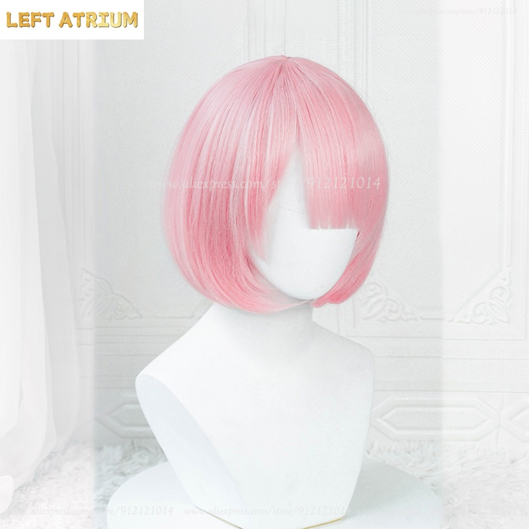 Rem/Ram Cosplay Wig 30cm Blue/ - Anime Cosplay Rem ulasan dan harga
