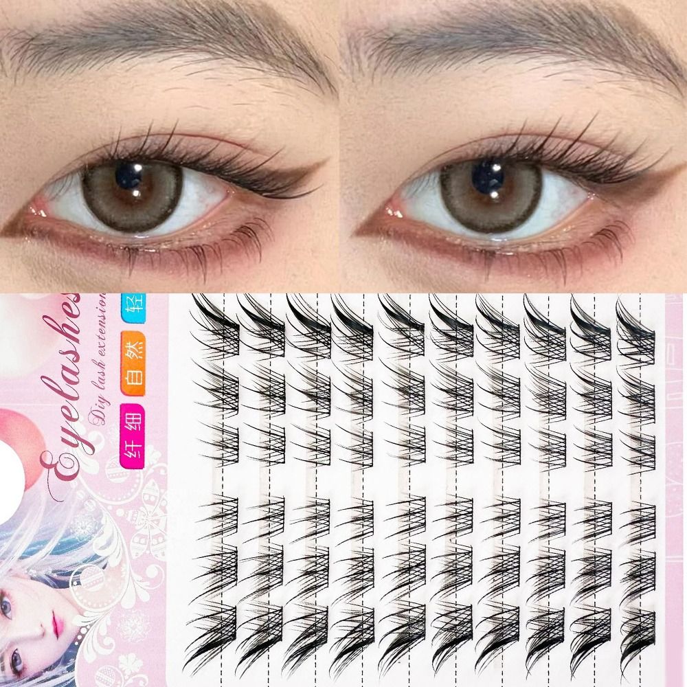 3D Cat Eye Clusters Lashes Nat - Anime Cosplay Lashes ulasan dan harga