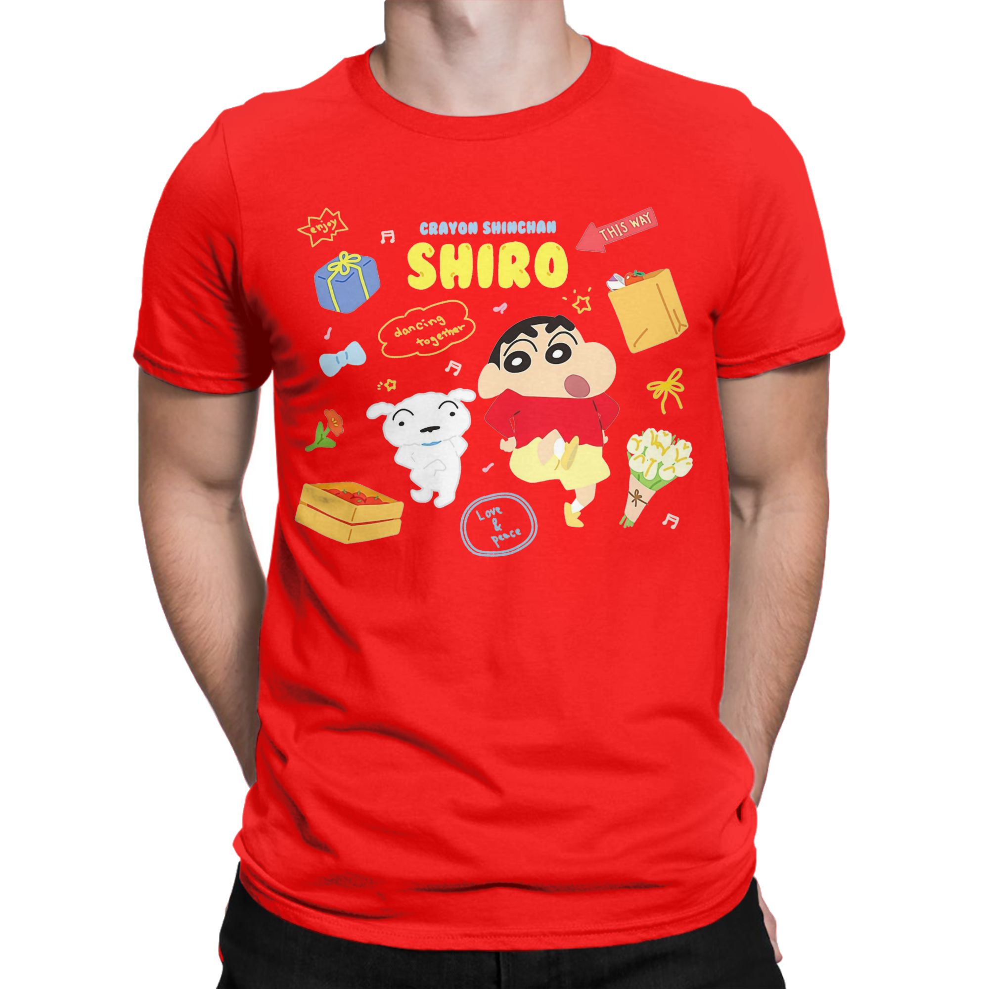 Crayon Shin-chan  T-Shirt Men  - Anime Cosplay Ideas Male ulasan dan harga