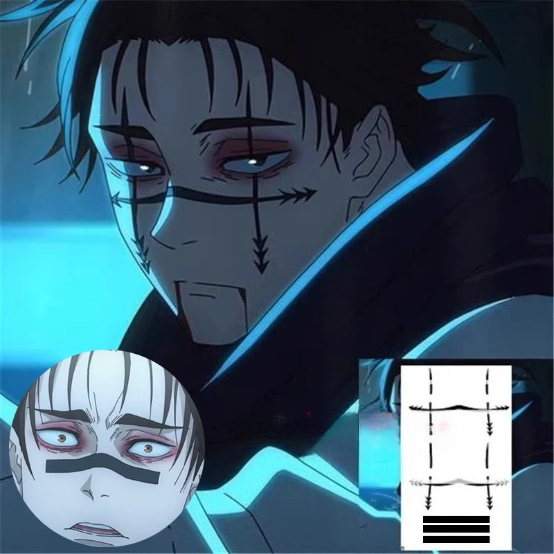 Choso Tattoo Sticker Anime Juj - Anime Cosplay Jujutsu Kaisen ulasan dan harga