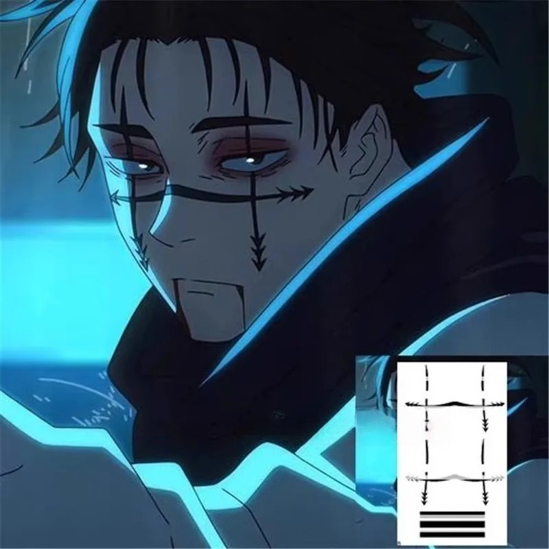 Choso Tattoo Sticker Anime Juj - Anime Cosplay Jujutsu Kaisen ulasan dan harga