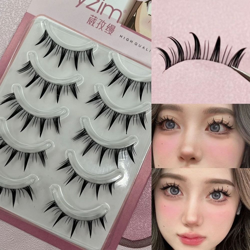 5 Pairs Pack Japanese Cosplay  - Anime Cosplay Lashes ulasan dan harga