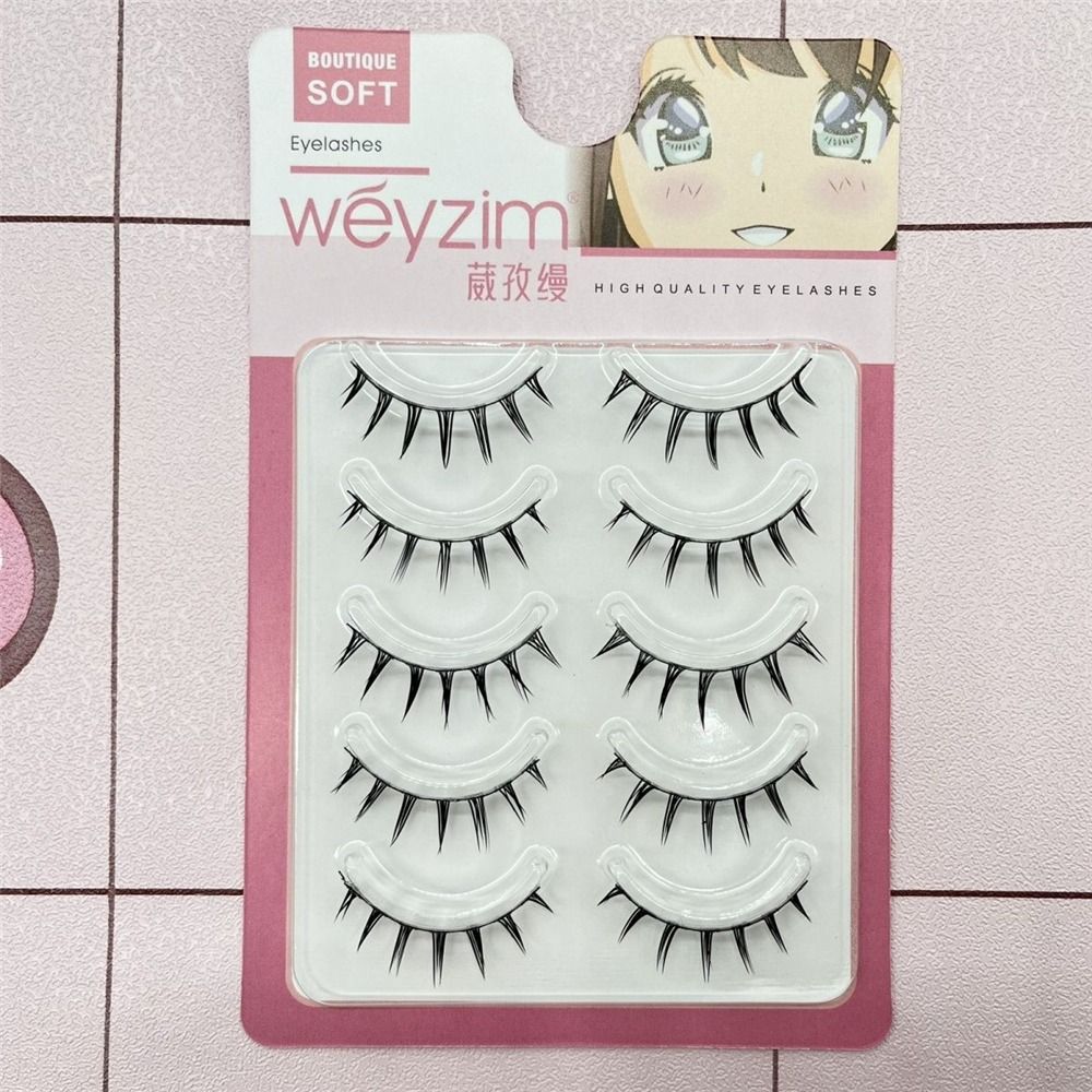 5 Pairs Pack Japanese Cosplay  - Anime Cosplay Lashes ulasan dan harga